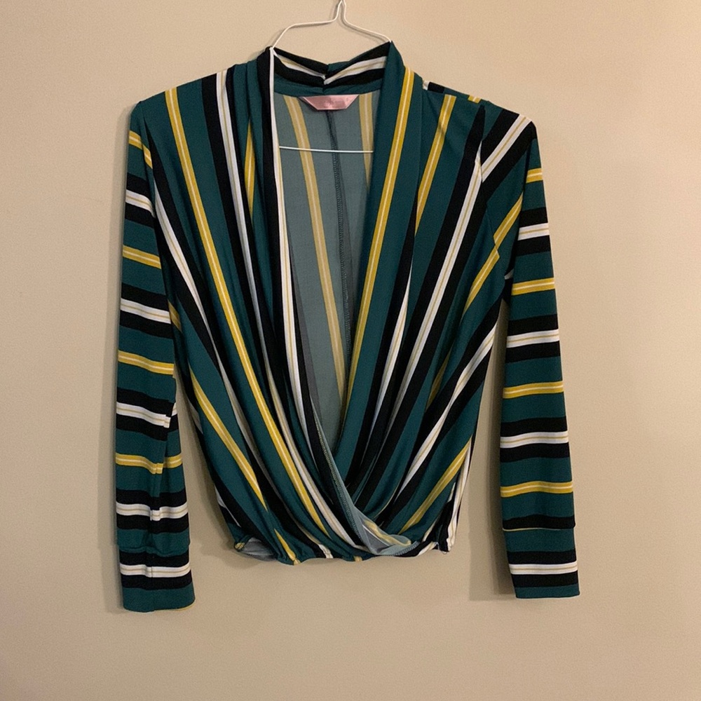 Stripped dress blouse